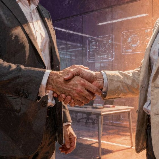 Business handshake representing ethical partnership